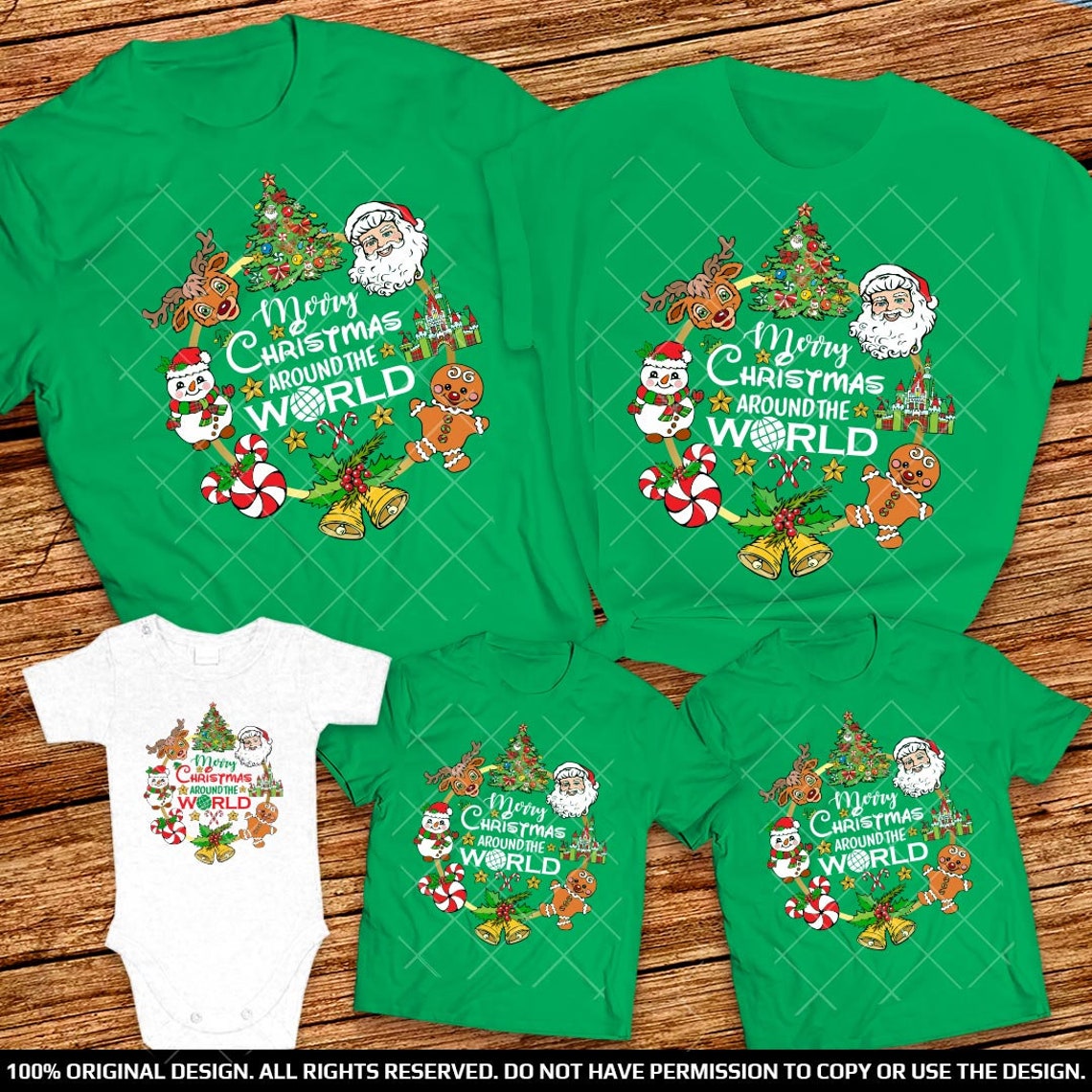 Epcot International Festival of the Holidays 2022 family shirts, Very Merry Christmas Party, Merry Christmas around the World Epcot shirts