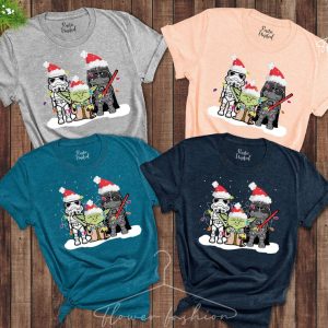 Star Wars Christmas Shirt, Christmas Gift, Disney Christmas Shirt, Star Wars Family Tee Shirt, Merry Christmas Tee, Baby Yoda Christmas Tee