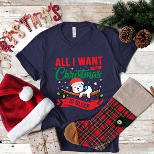 All I Want for Christmas Is Sleep, Funny Christmas Shirt, Christmas Shirt for Women, Christmas Gift for Wife, I'm So Tired