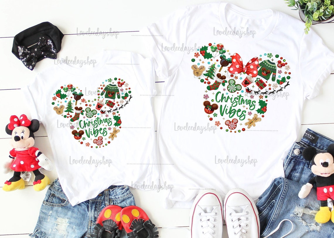 Disney Christmas 2022 shirt, Disney family shirts, Disney Christmas Vibes shirt, Christmas Disney Group shirts