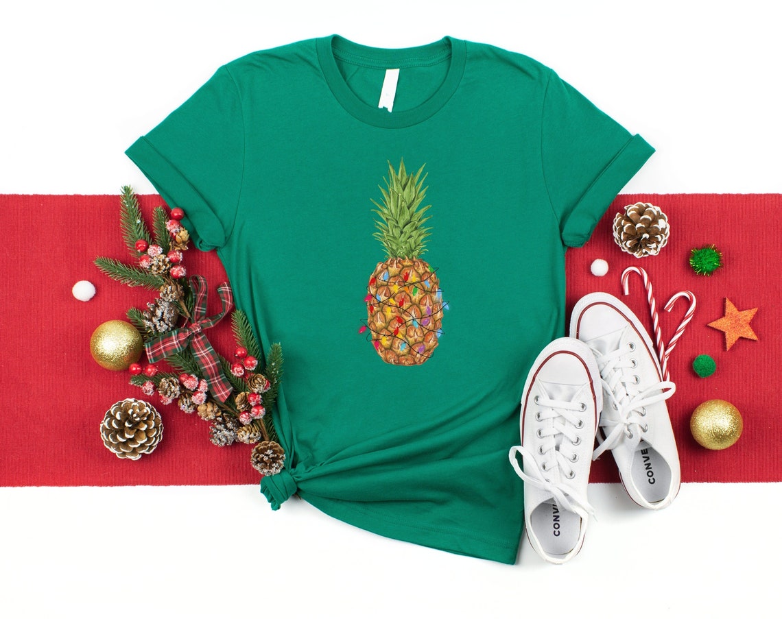 Christmas Pineapple Lights Shirt, Merry Christmas, Christmas Shirt, Christmas Gifts, Shirts For Christmas, Christmas Outfit, Funny Christmas