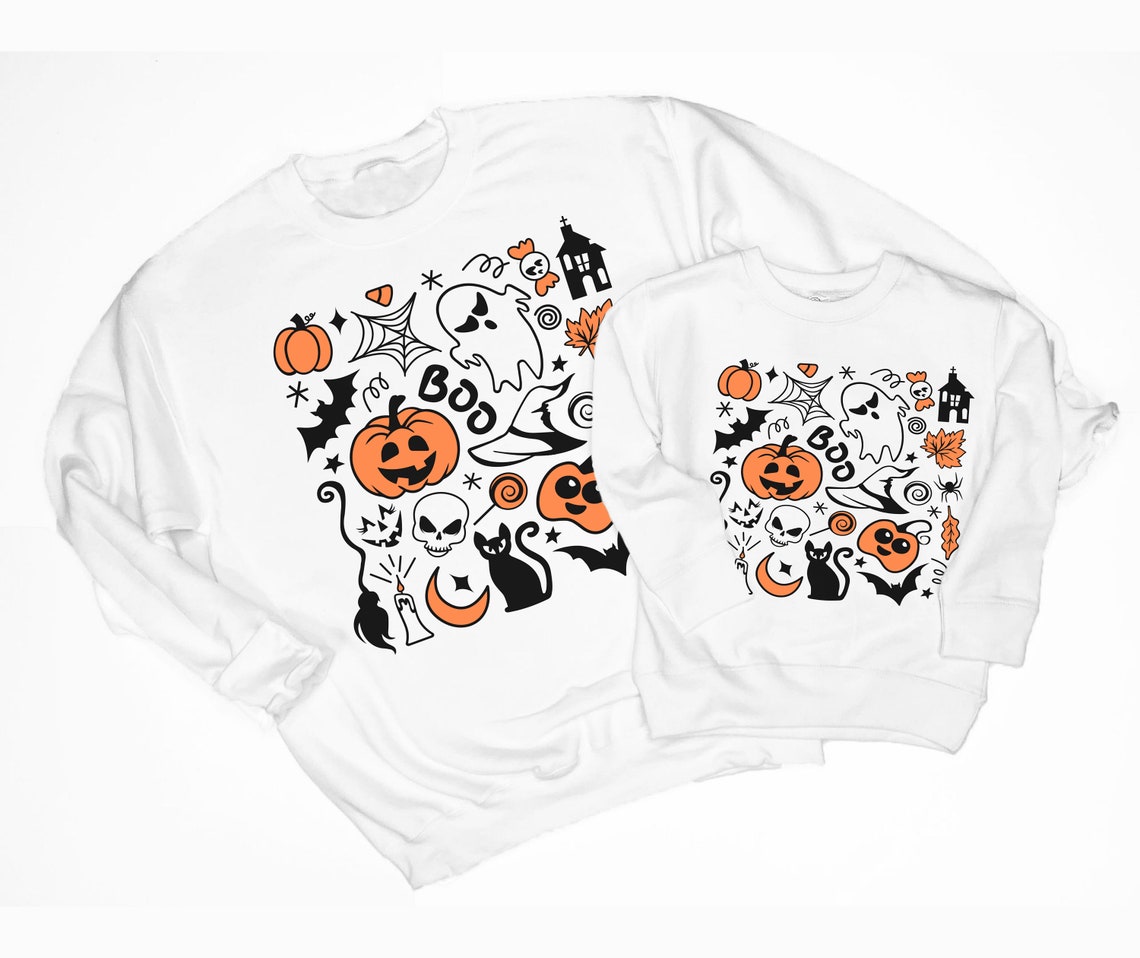Vintage Halloween Sweatshirt, Halloween Sweater, Halloween Shirts for Women, Halloween Crewneck