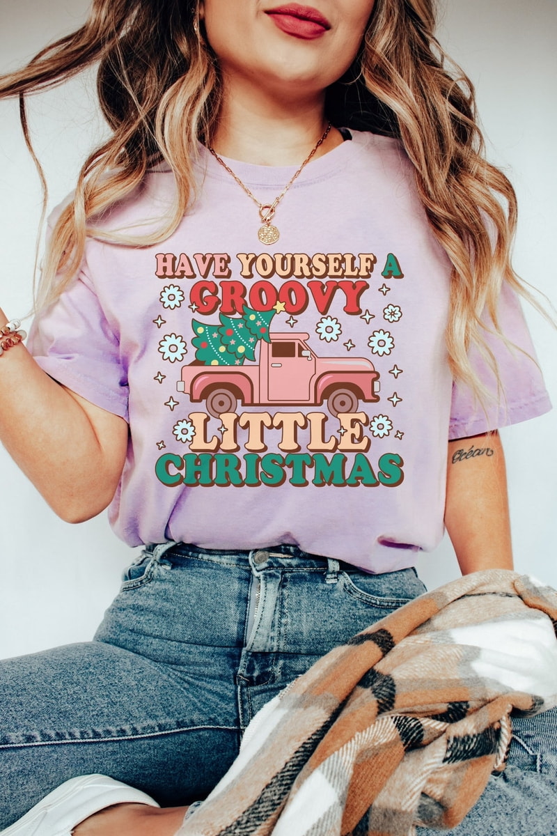 Have Yourdelf A Groovy Little Christmas Christmas Shirt, Vintage Santa shirt, Retro Santa Shirt, Christmas Shirt, Retro Boho Tee, vintage Holiday shirt
