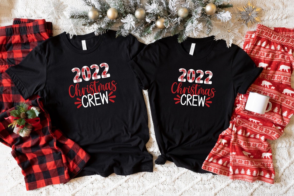 2022 Christmas Crew Shirt, 2022 Christmas Family Shirts, 2022 Xmas Family Tshirts, Matching Family Christmas T shirt, Plaid Buffalo Shirts