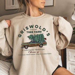 Griswold’s Tree Farm Crewneck Sweatshirt, Fun Old Fashioned Family Christmas Sweater, Christmas Vacation Shirt, Christmas Tradition
