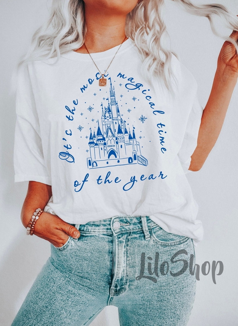 Disney Castle Christmas Shirt, Its The Most Magical Time Of The Year, Disney Inspired Shirt, Disney Christmas Shirt, Disney Family Shirts