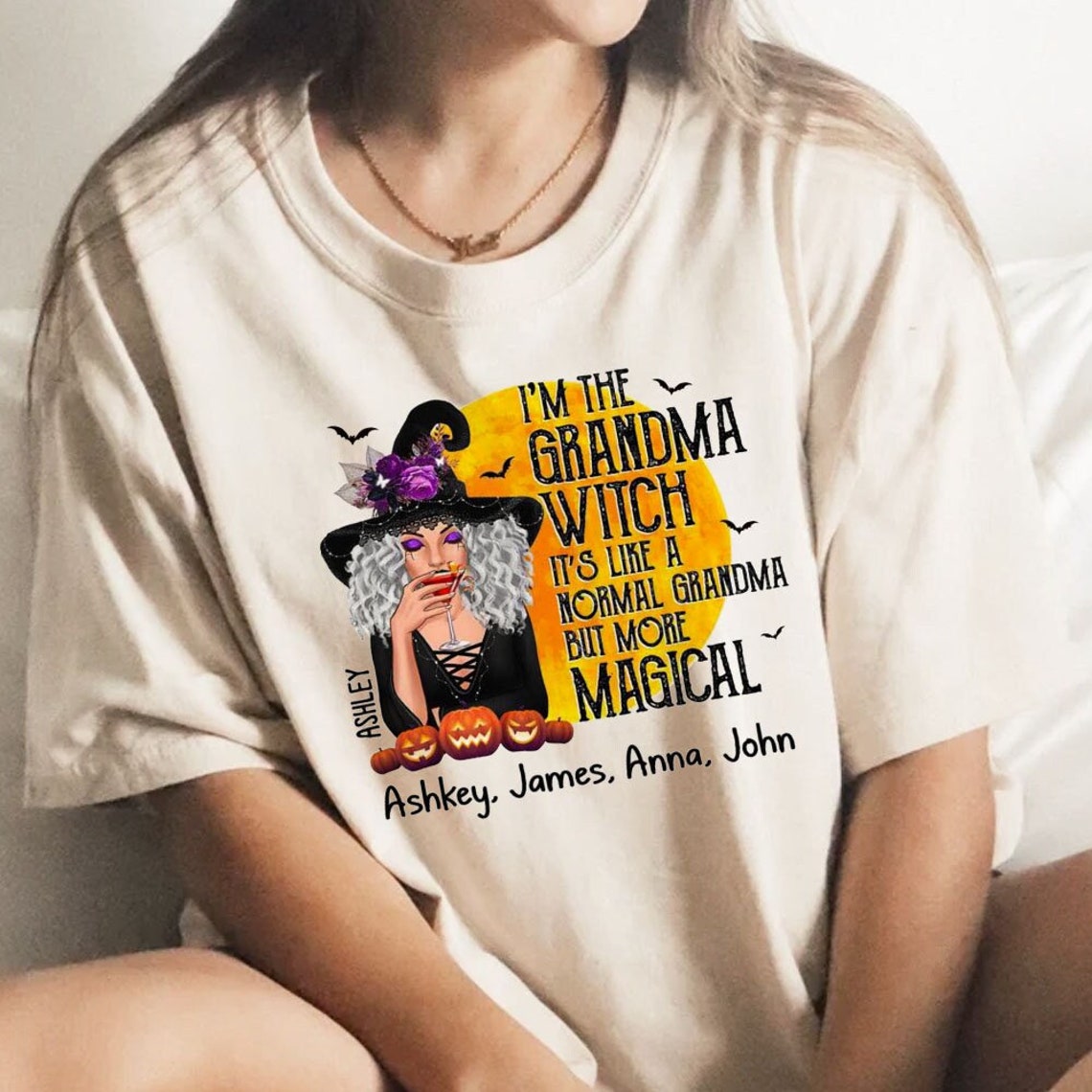 Mom Grandma Witch More Magical Shirt, Halloween Personalized Shirt, Halloween Gift For Grandma, Halloween Funny Shirt Sweater Hoodie