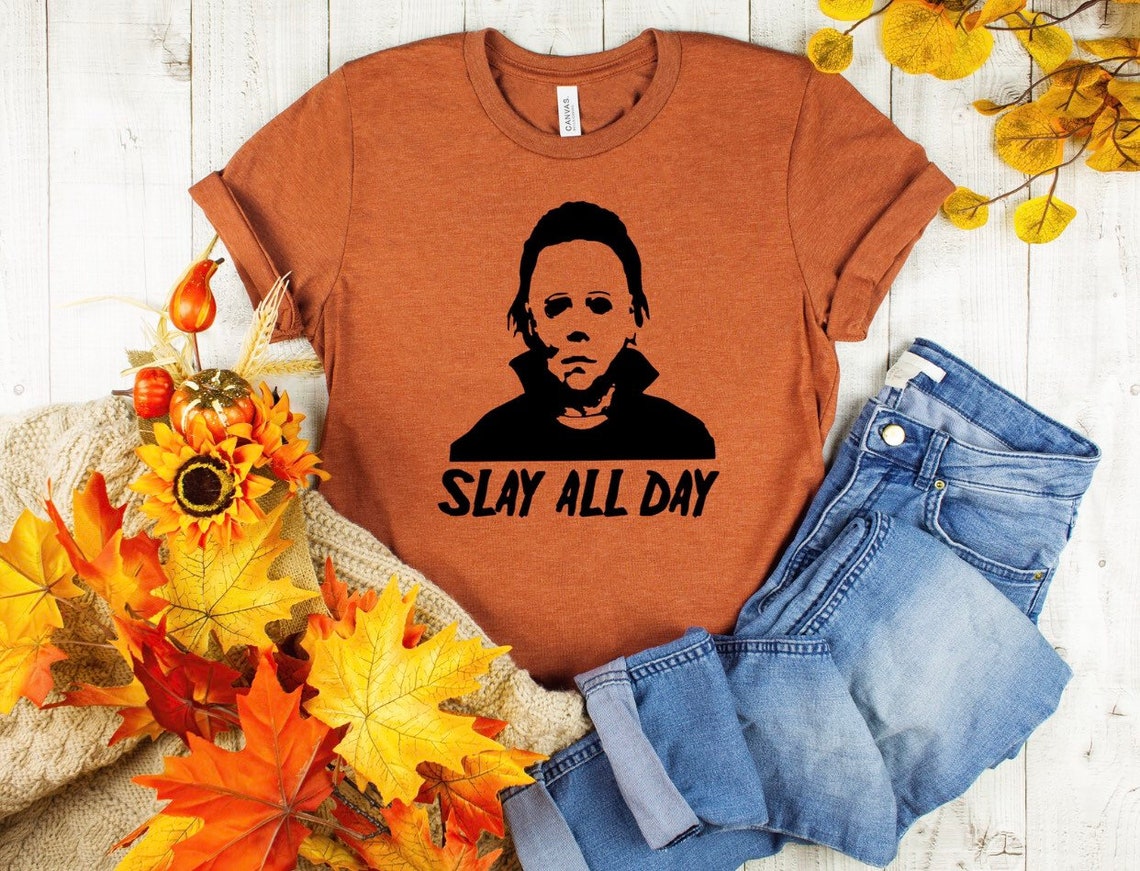 Slay All Day Shirt, Funny Halloween Shirt, Fall Shirts, Halloween Shirts, Hocus Pocus Shirt, Fall Shirt Halloween Shirt Unisex Tee