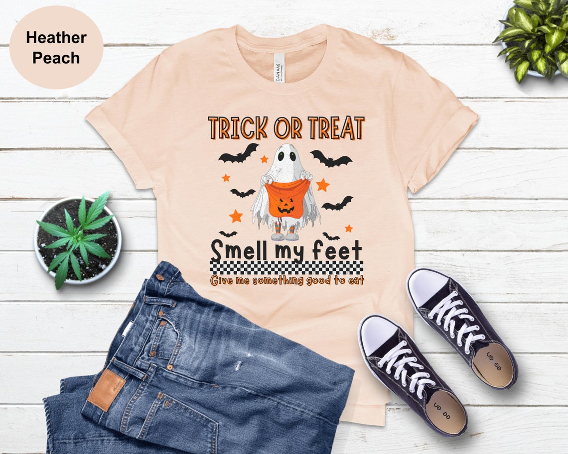 Smell My Feet, Trick or Treat Shirt, Happy Hallowen, Funny Halloween Shirt, Hallowen Gifts Tee, Halloween Party, Ghost shirt, Kid Boo Tshirt