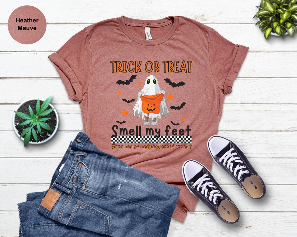 Smell My Feet, Trick or Treat Shirt, Happy Hallowen, Funny Halloween Shirt, Hallowen Gifts Tee, Halloween Party, Ghost shirt, Kid Boo Tshirt