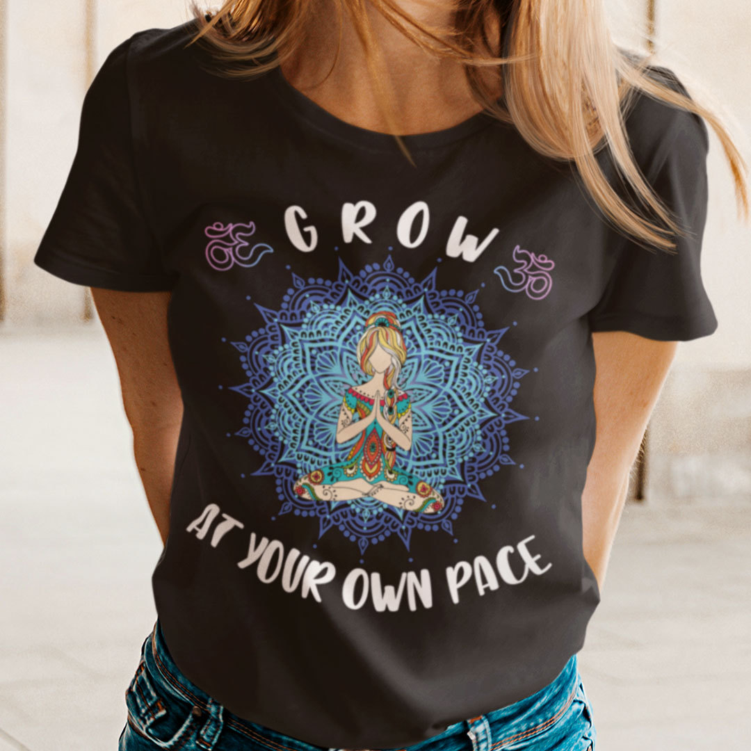 Plants Grow At Your Own Peace T Shirt Inspirational Gift