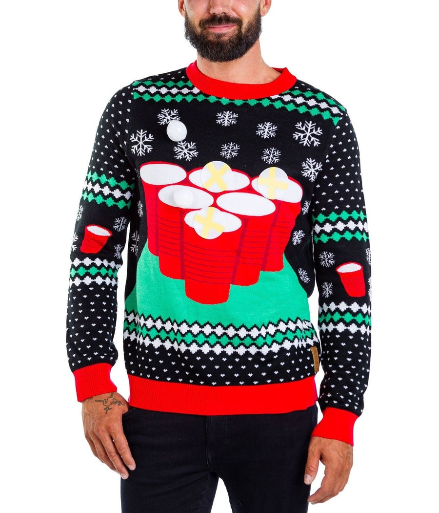MEN'S CHEER PONG GAME UGLY CHRISTMAS SWEATER