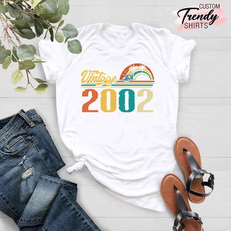20th Birthday Gift for Boyfriend, 2002 Retro Shirt