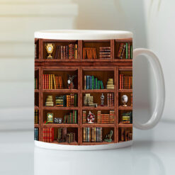 Bookshelf Library Mug Library Coffee Mug