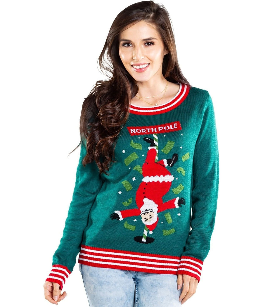 WOMEN'S NORTH POLE DANCER UGLY CHRISTMAS SWEATER - StirTshirt