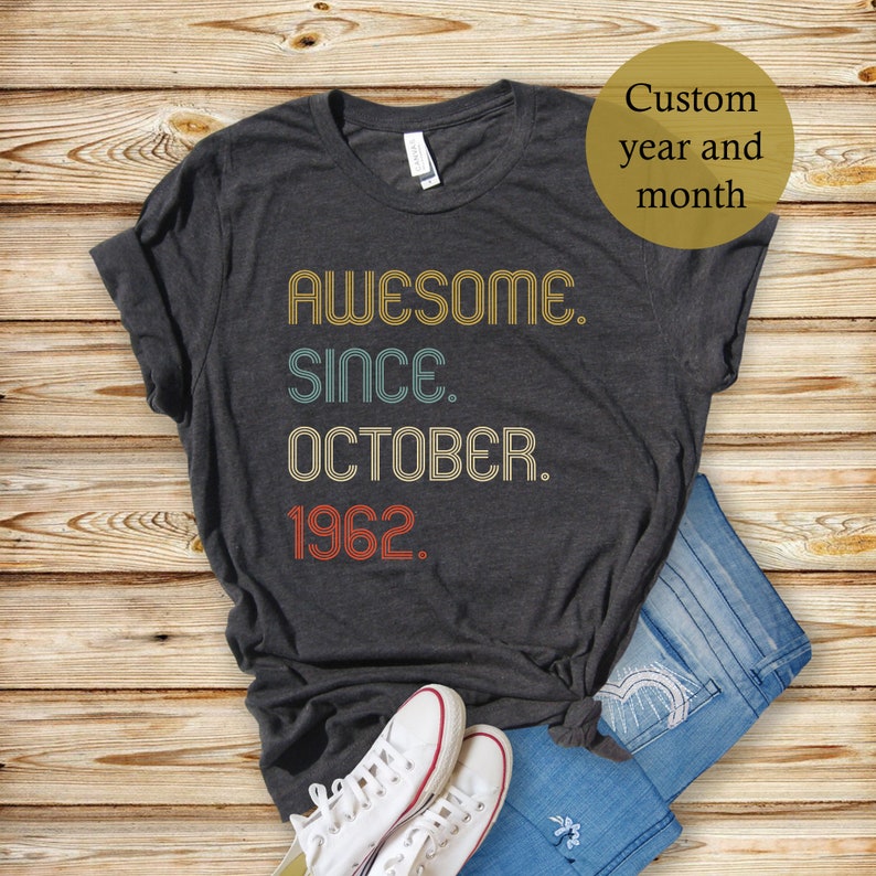 Awesome Since 1962 T Shirt, 60th Birthday