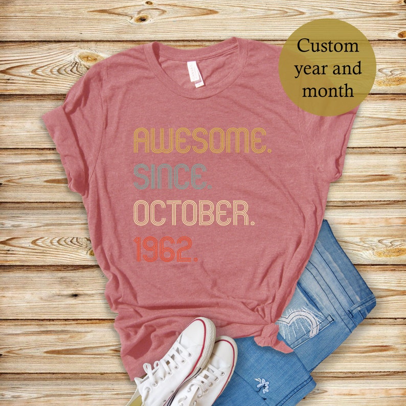 Awesome Since 1962 T Shirt, 60th Birthday