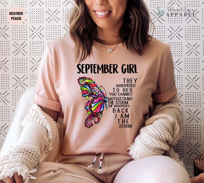 Butterfly September Girl Shirt
