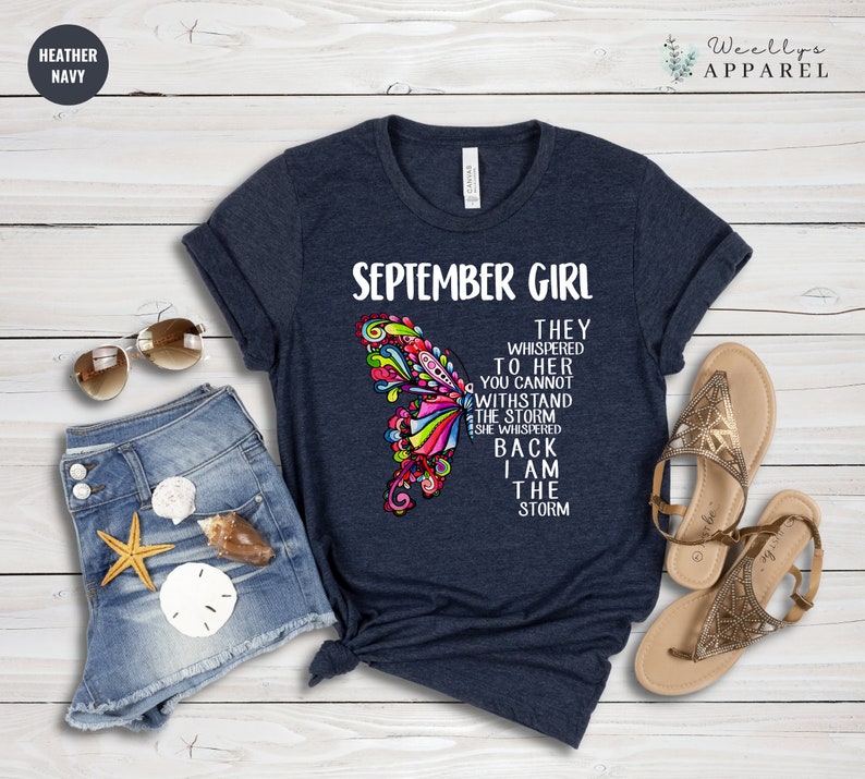 Butterfly September Girl Shirt