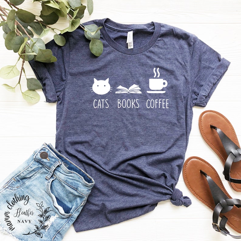 Cats, Books and Coffee T-Shirt