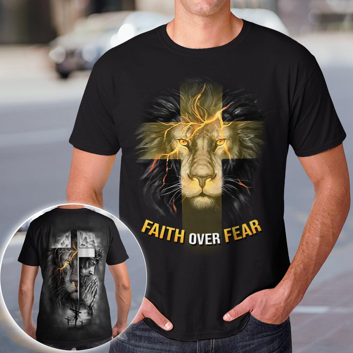 Christmas Gift Faith Over Fear All Over Print T Shirt