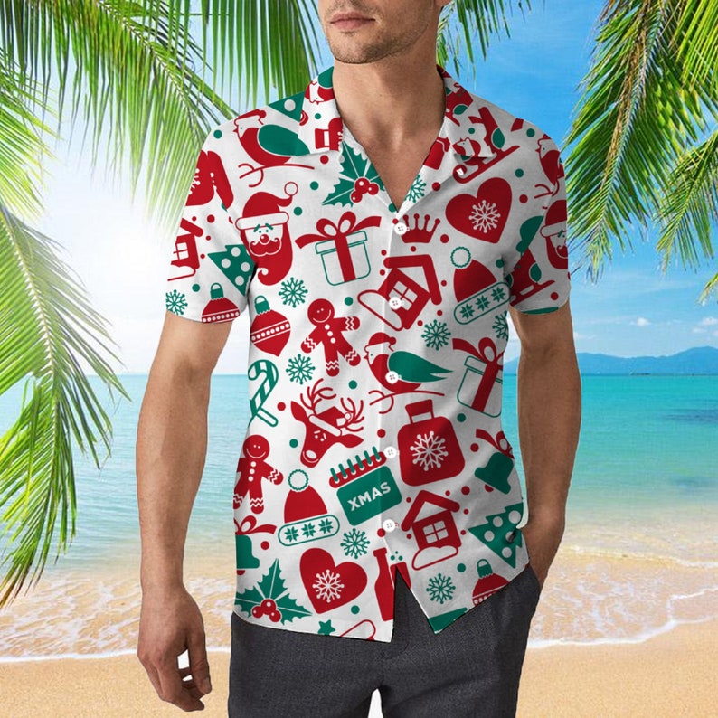 Christmas Pattern Snowman Hawaii Shirt