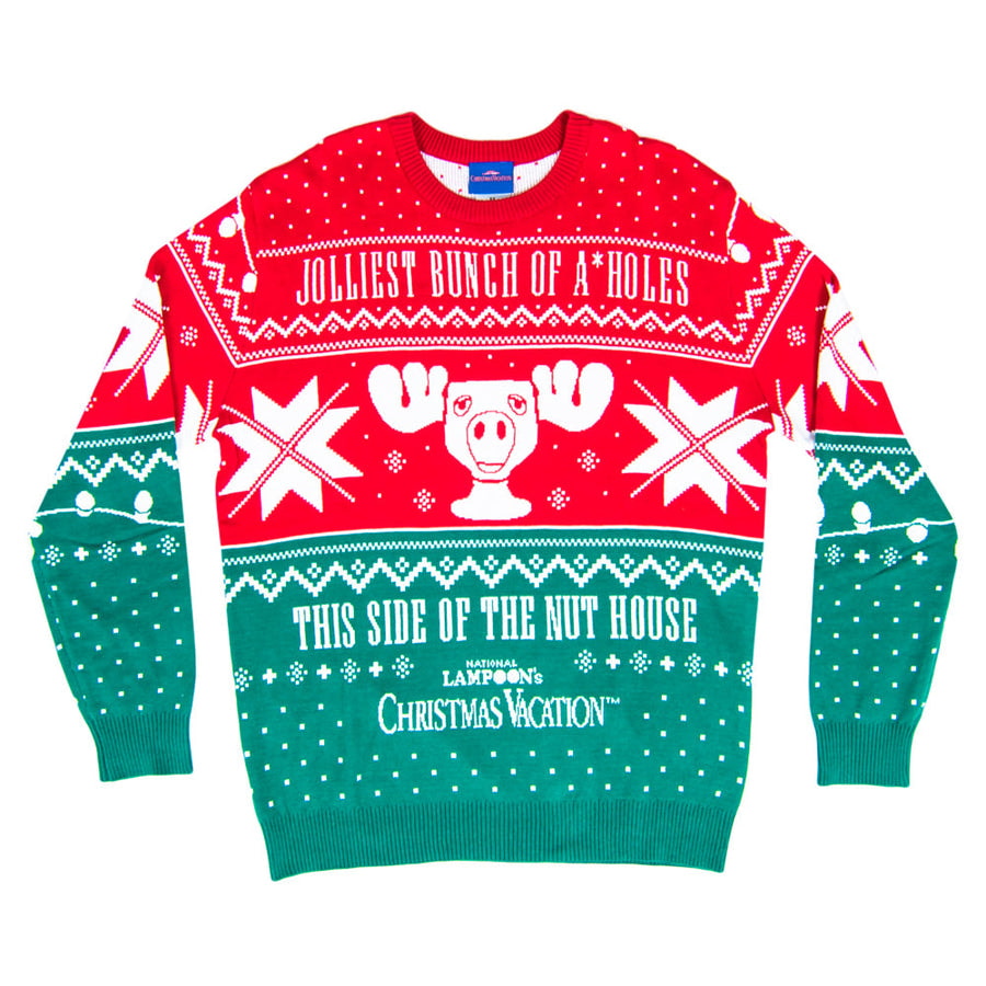 Christmas Vacation Jolliest Bunch of AHoles Red and Green Ugly Christmas Sweater