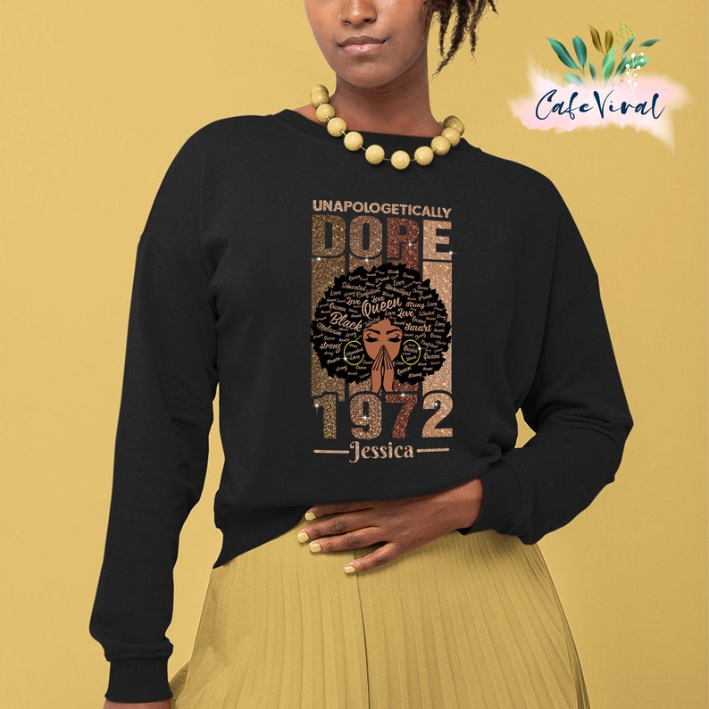Custom Name Black Women Unapologetically Dope 1972