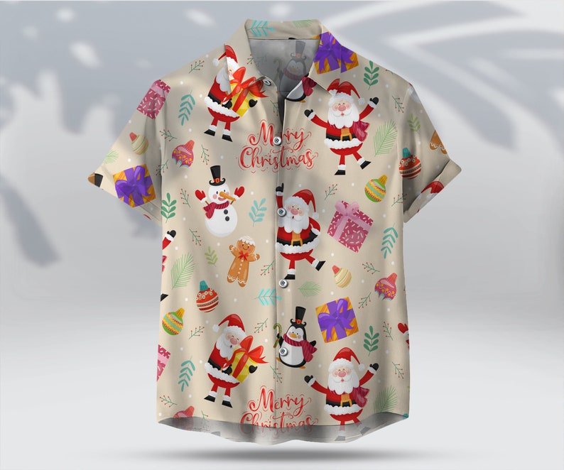 Cute Santa Claus Christmas Unisex Hawaii Shirt
