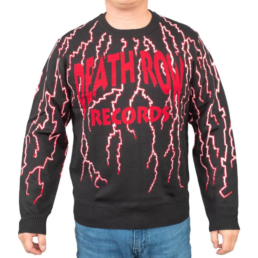 Death Row Records Lightning Ugly Christmas Sweater