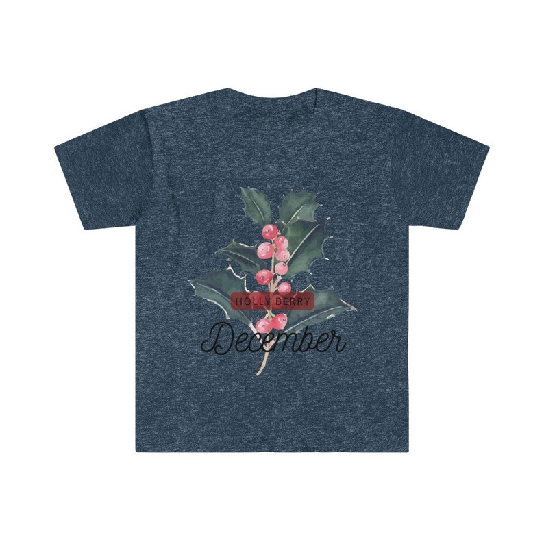 December Holly Berry Flower Shirt