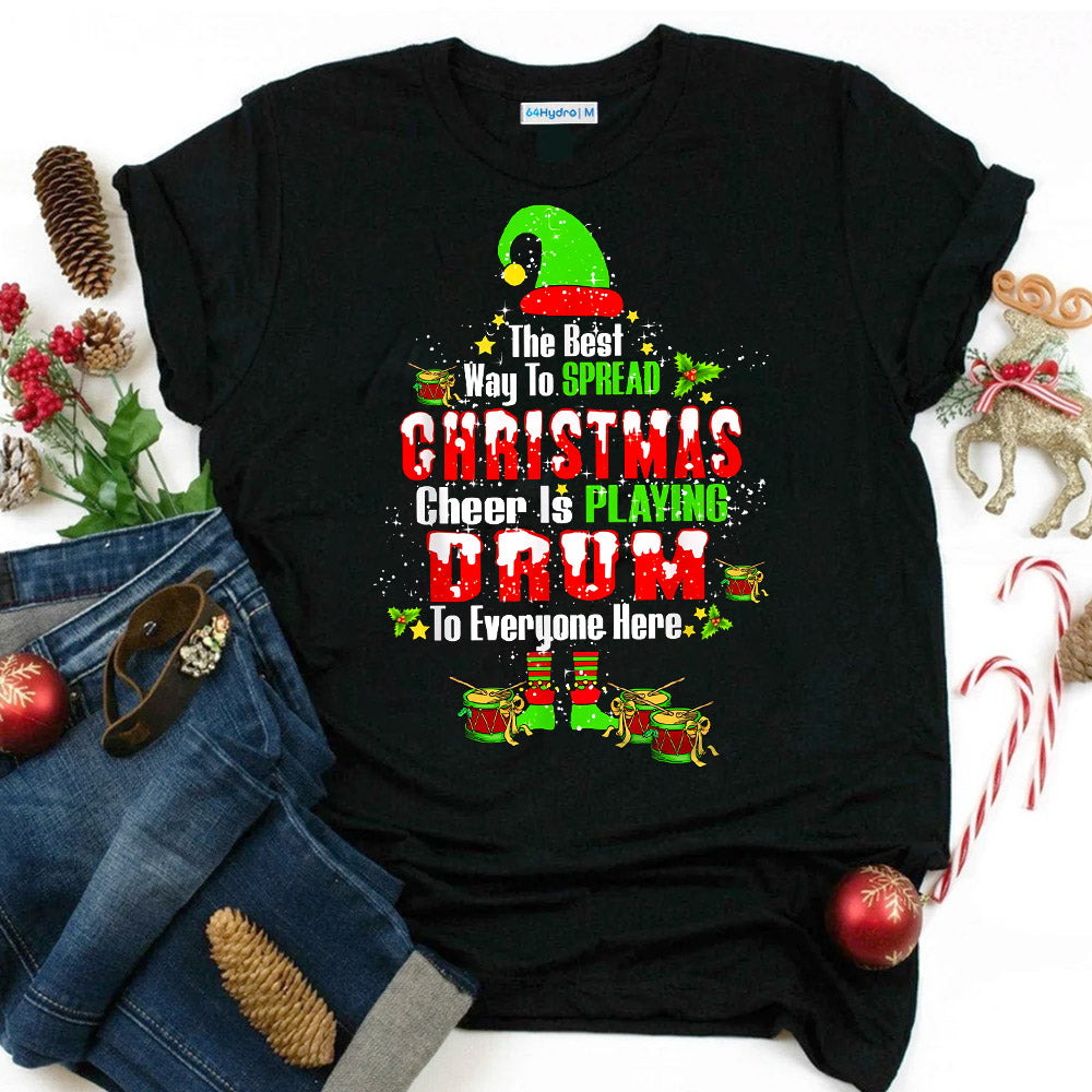 Drum Christmas Dark Classic T Shirt