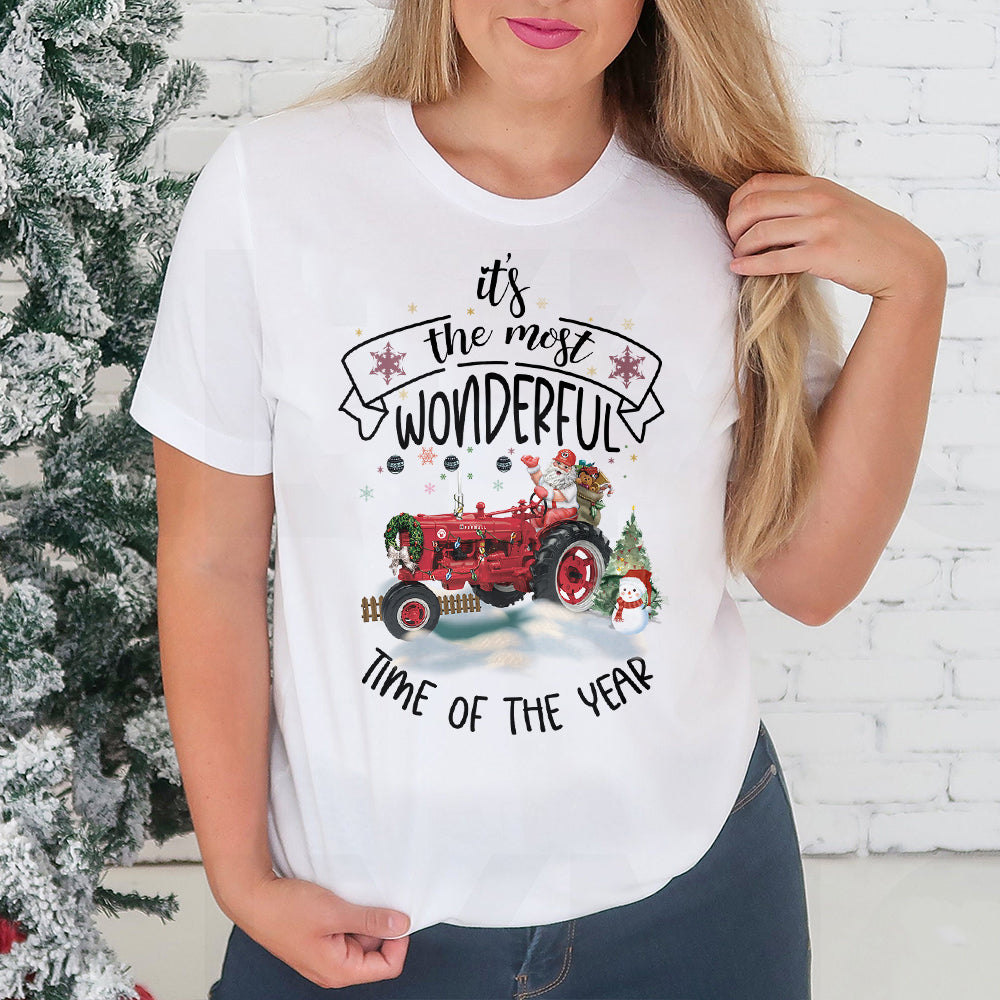 Farmer Christmas Light Classic T Shirt
