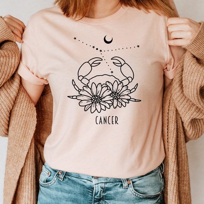 Floral Design Cancer Shirt, Cancer Gift
