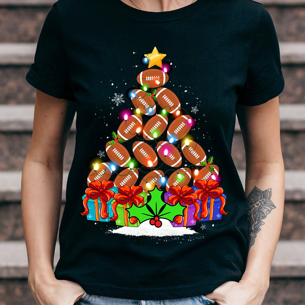 Football Christmas Tree Dark Classic T Shirt
