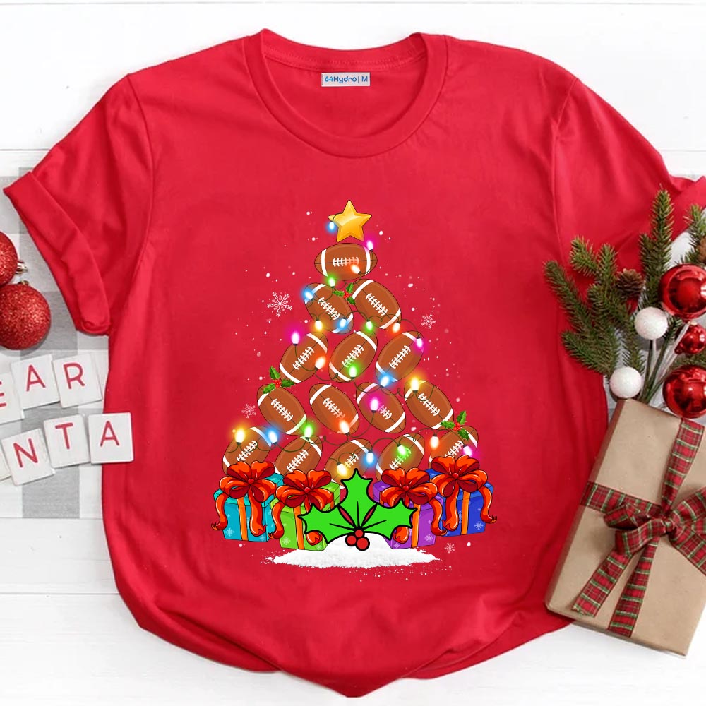 Football Christmas Tree Dark Classic T Shirt