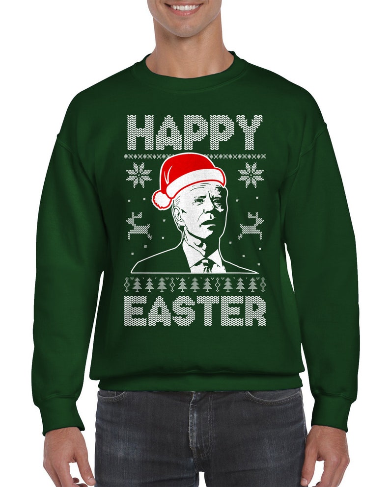 Funny Confused Joe Biden Ugly Christmas Sweater
