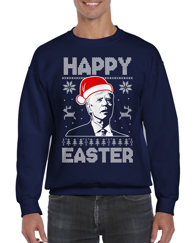 Funny Confused Joe Biden Ugly Christmas Sweater