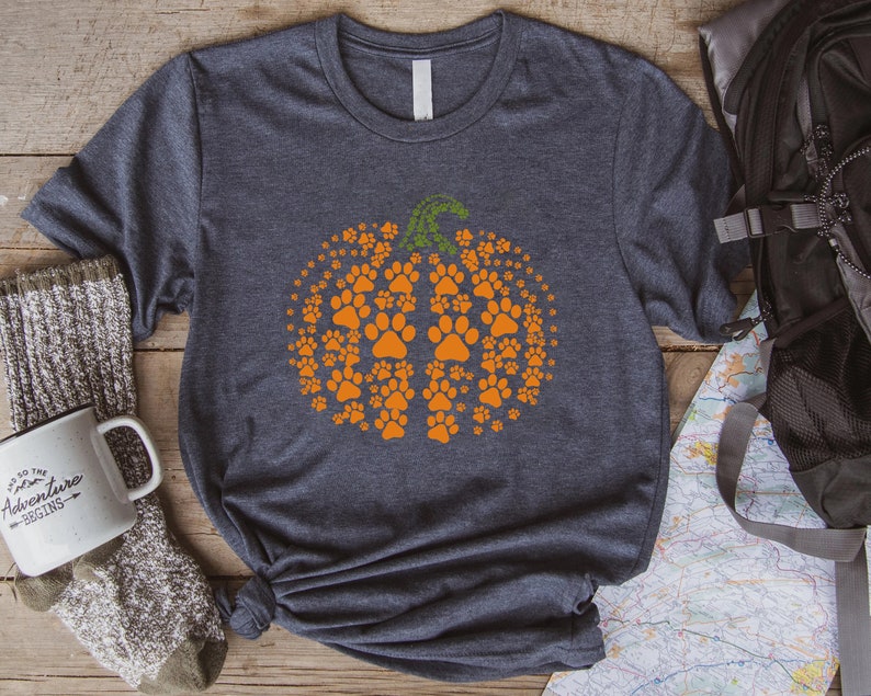 Halloween Paw Pumpkin Shirt