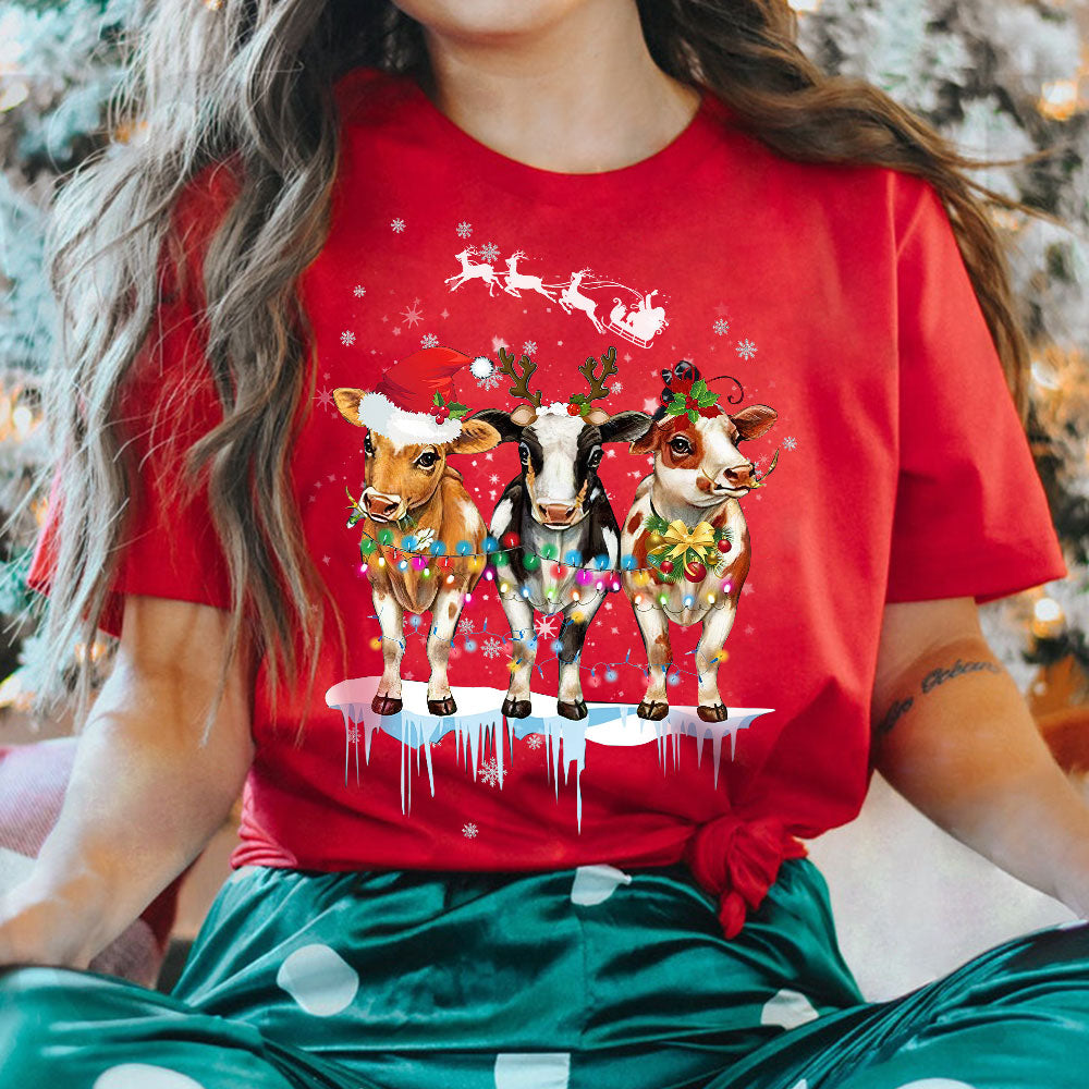Heifer Christmas Santa Dark Classic T Shirt