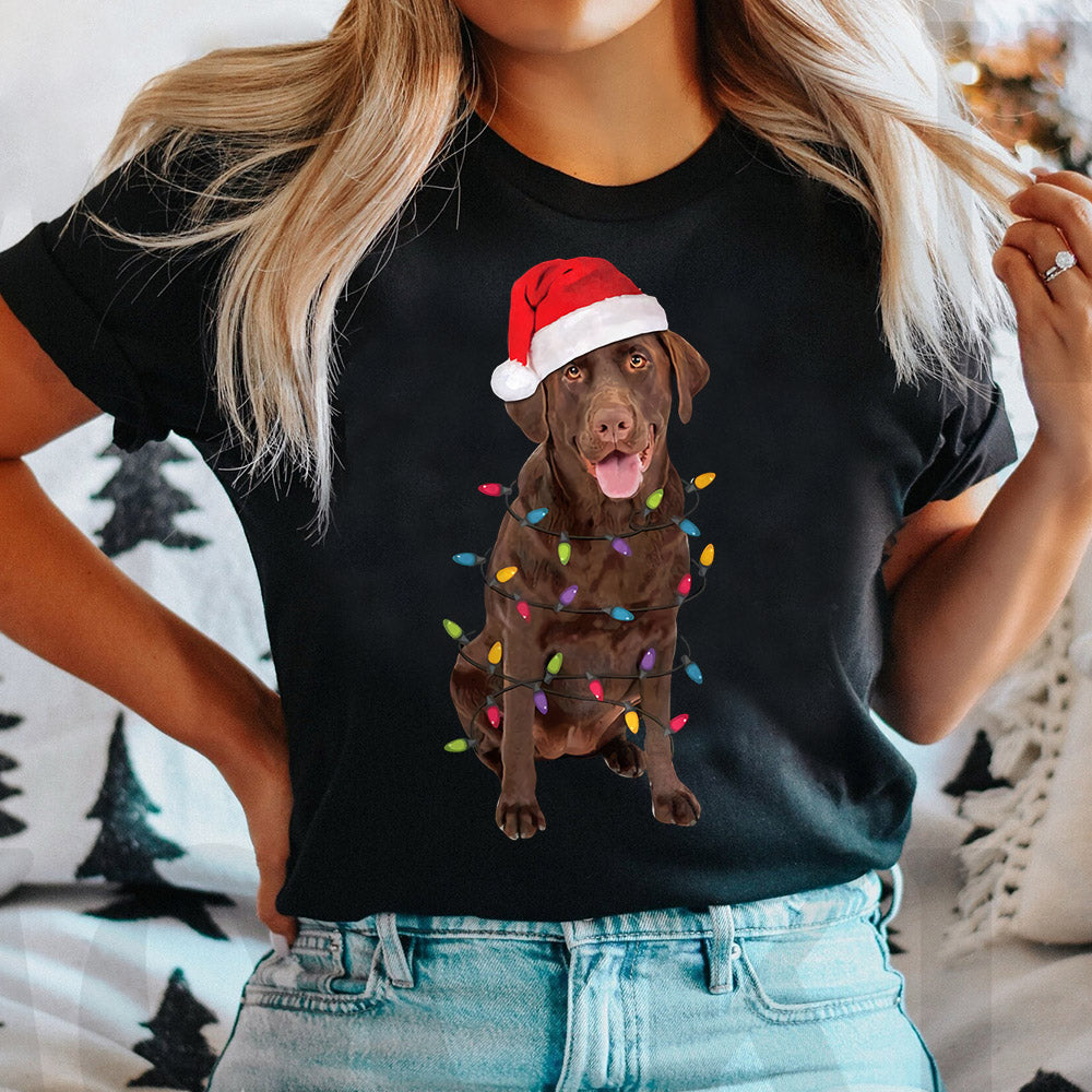 Labrador Dog Christmas Dark Classic T Shirt