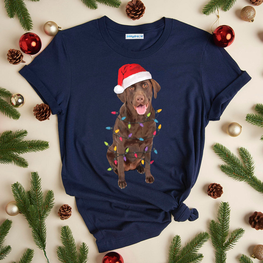 Labrador Dog Christmas Dark Classic T Shirt