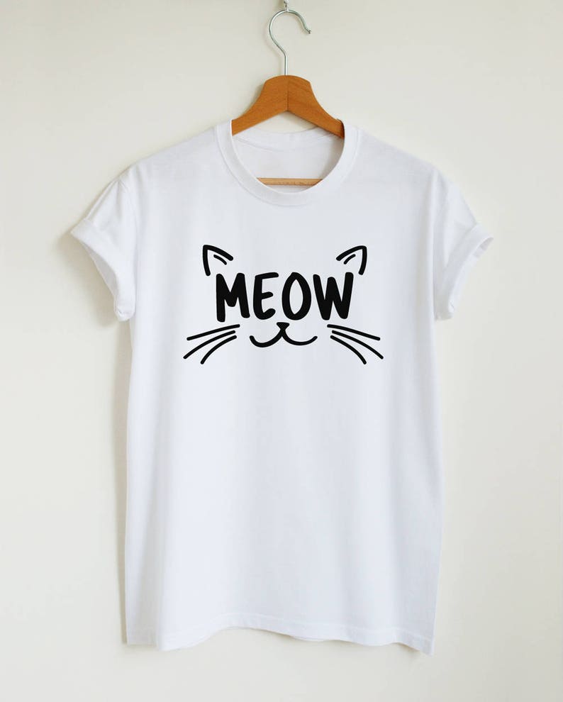 Meow T-shirt, Cute Cat Shirt