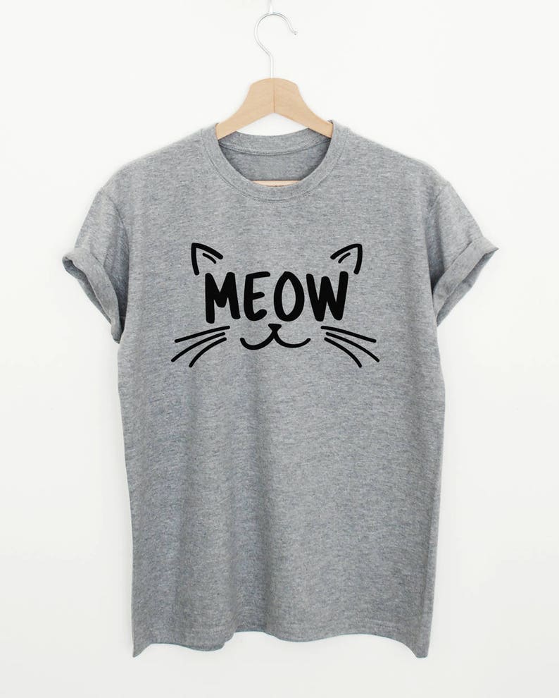 Meow T-shirt, Cute Cat Shirt