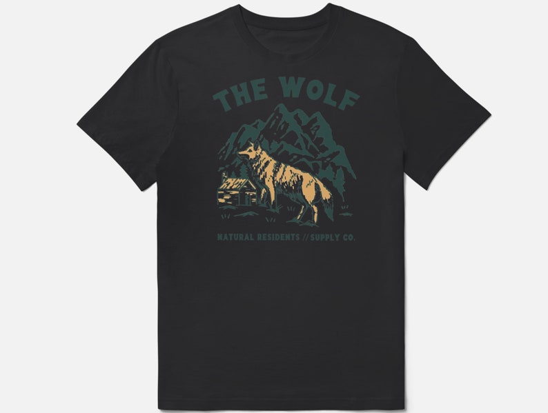 Mountain Wolf Shirt, Natural Residents Tee Shirt