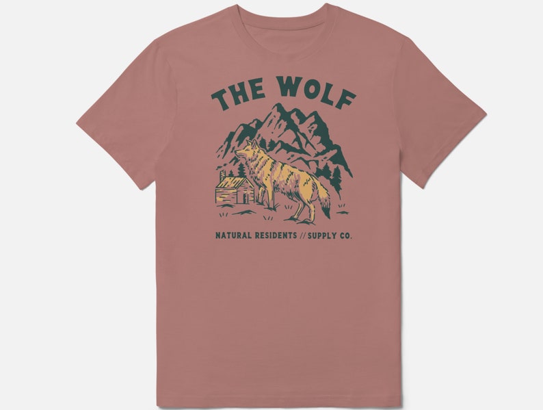 Mountain Wolf Shirt, Natural Residents Tee Shirt