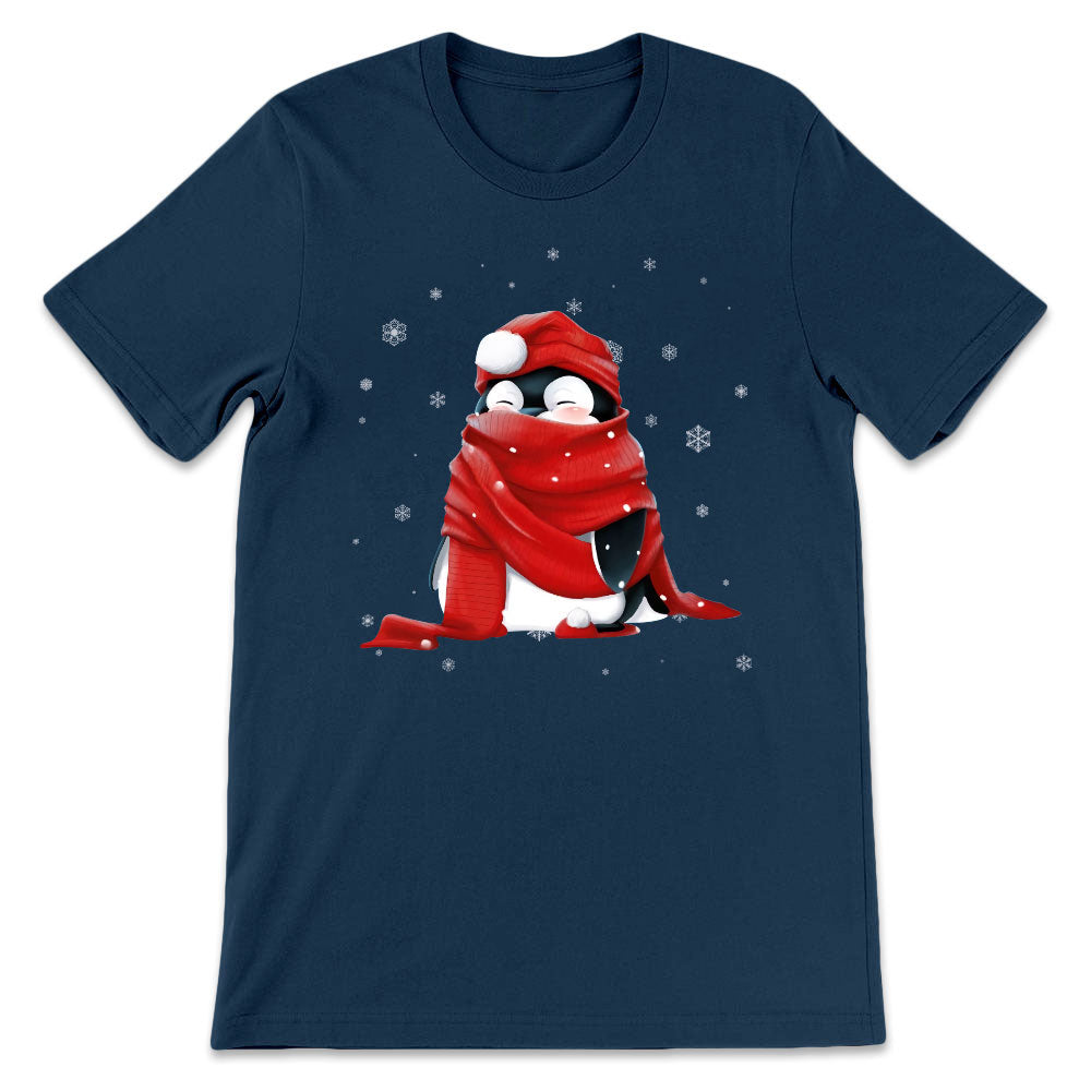 Penguin Christmas Snow Dark Classic T Shirt