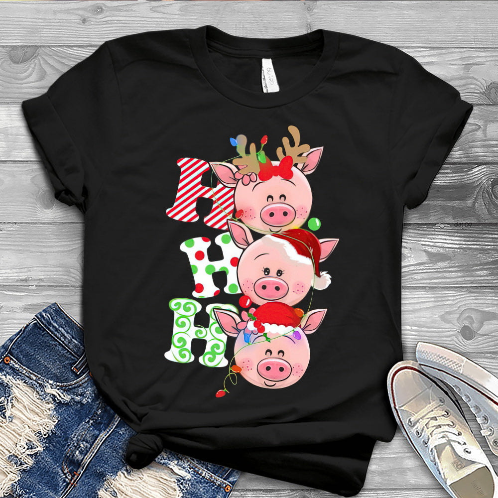 Pig Christmas Hohoho Dark Classic T Shirt