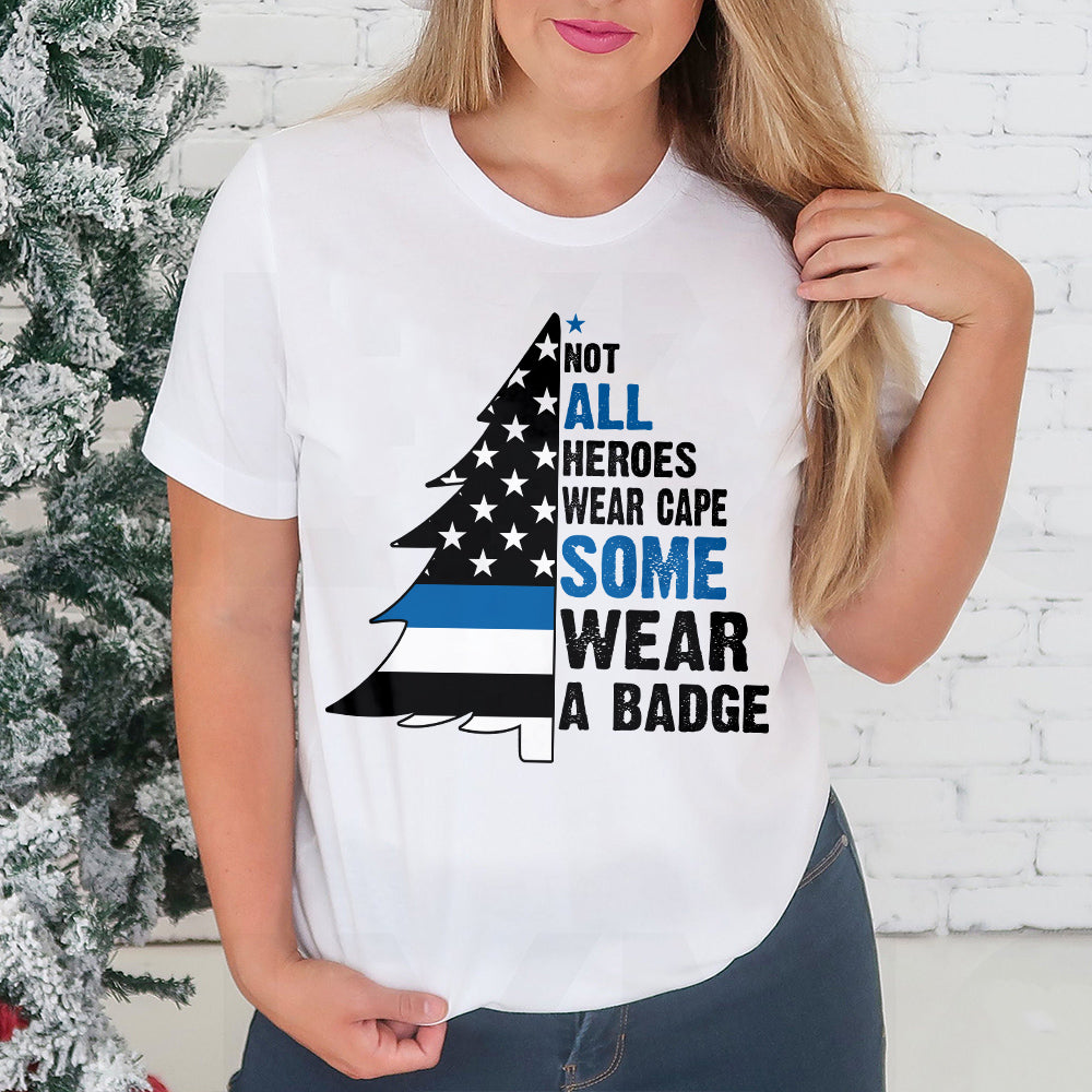 Police Christmas Tree 1 Light Classic T Shirt