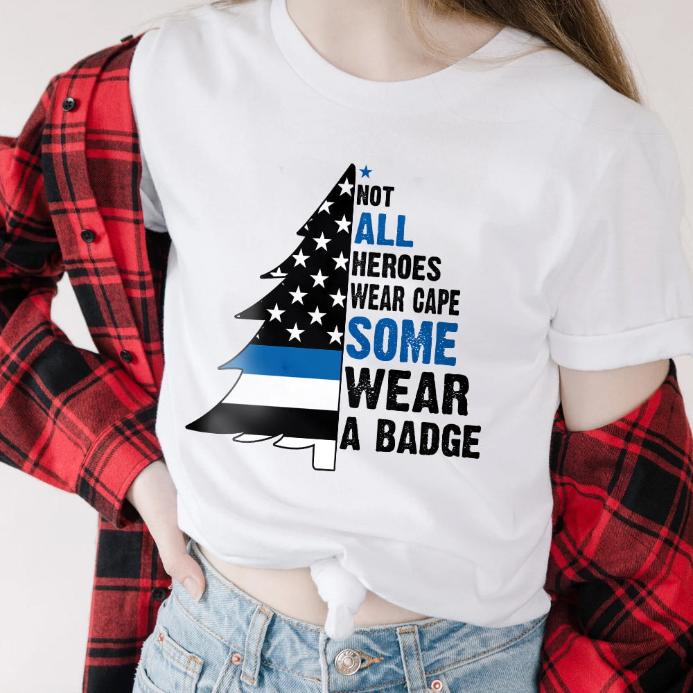 Police Christmas Tree 1 Light Classic T Shirt